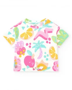 Ensemble pour fille avec deux t-shirts et shorts imprimés