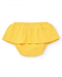 Ensemble pour fille avec blouse à fleurs et culotte jaune