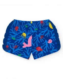 Ensemble pour fille avec t-shirt blanc de baleine et pantalon bleu marine