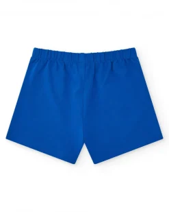 Ensemble pour fille avec t-shirt de pieuvre et short bleu avec nœud rouge