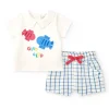 Ensemble pour garçon avec t-shirt blanc et shorts