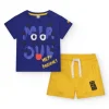 Ensemble pour garçon avec t-shirt bleu et short jaune