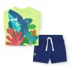 Ensemble pour garçon avec t-shirt de requin et short bleu
