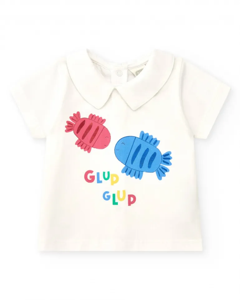 Ensemble pour garçon avec t-shirt blanc et shorts