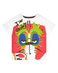 Ensemble pour garçon avec t-shirt tigre et bermuda marron