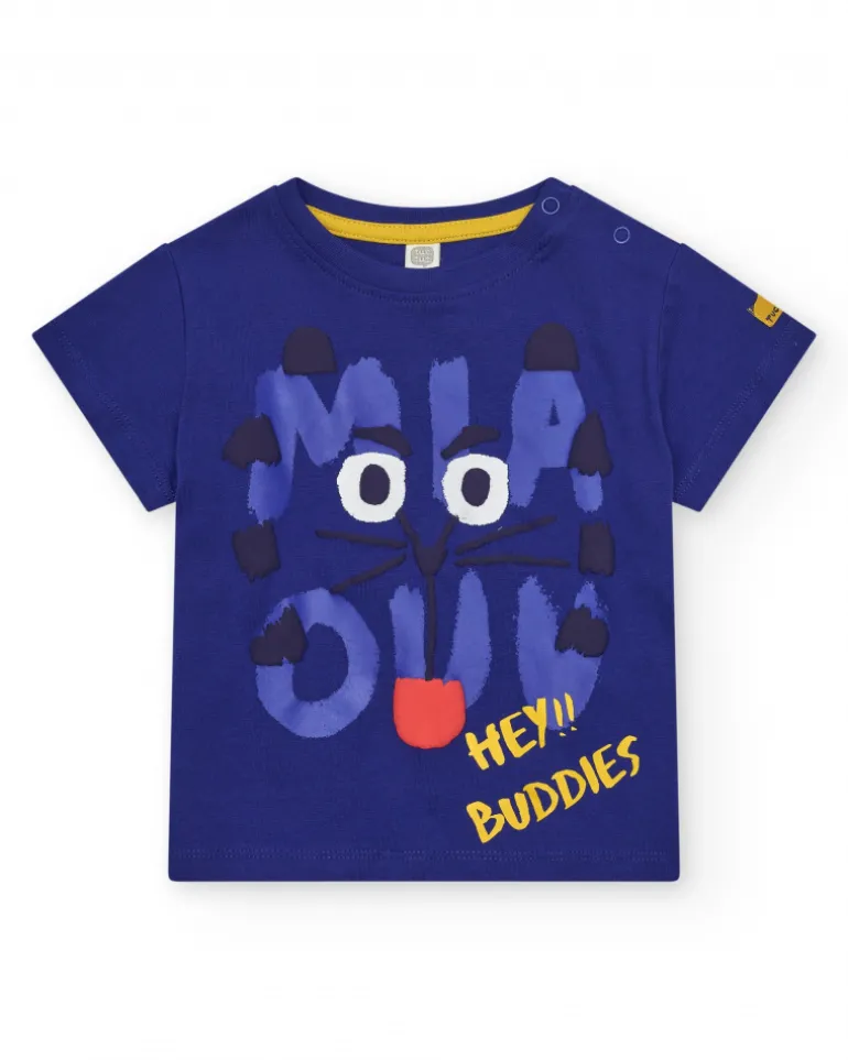 Ensemble pour garçon avec t-shirt bleu et short jaune