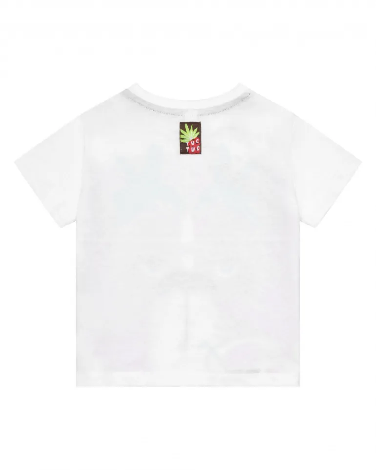 Ensemble pour garçon avec t-shirt tigre et bermuda marron