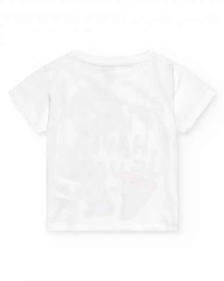 Ensemble pour garçon avec t-shirt blanc et short noir