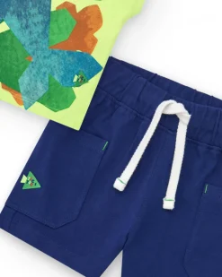 Ensemble pour garçon avec t-shirt de requin et short bleu
