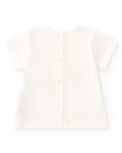 Ensemble pour garçon avec t-shirt blanc imprimé et shorts