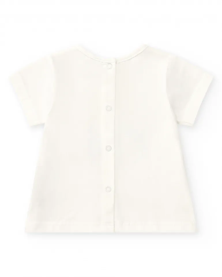 Ensemble pour garçon avec t-shirt blanc imprimé et shorts
