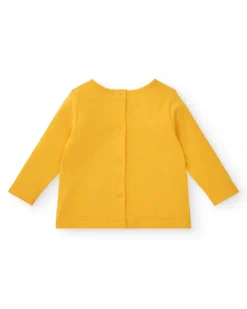 Ensemble t-shirt et pantalon garçon jaune et bleu imprimé chatons, collection Lovely Kittens