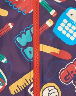 Imperméable garçon multicolore imprimé scolaire collection Big Brains