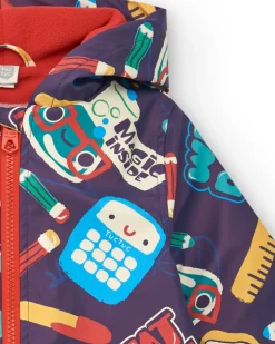 Imperméable garçon multicolore imprimé scolaire collection Big Brains