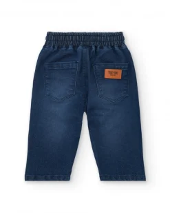 Jean jogger garçon bleu imprimé éclairs collection Super Natural