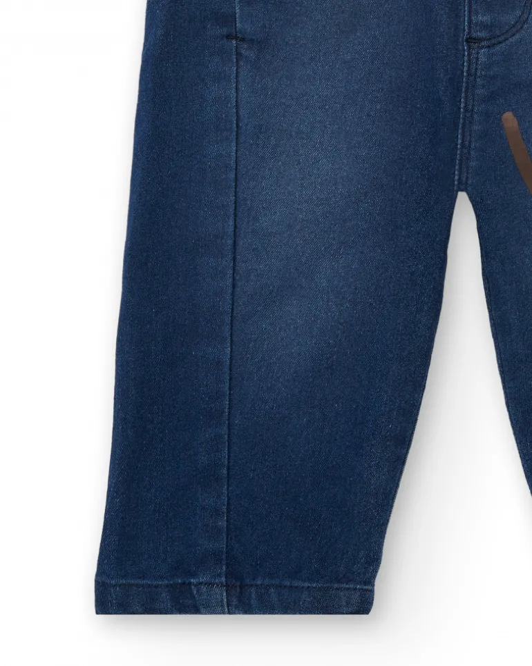 Jean jogger garçon bleu imprimé éclairs collection Super Natural