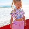 Jupe rose pour fille avec poches et taille élastique
