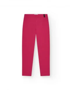 Legging court pour fille en rose fuchsia avec taille élastique.