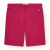 Legging court pour fille en rose fuchsia avec taille élastique.