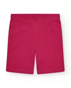 Legging court pour fille en rose fuchsia avec taille élastique.