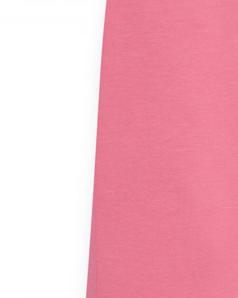 Legging court pour fille en rose avec taille élastique.