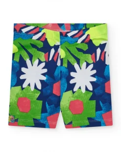 Legging cycliste pour fille avec imprimé multicolore