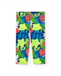 Legging pour fille avec imprimé vibrant et taille élastique