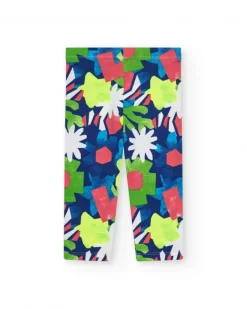 Legging pour fille avec imprimé vibrant et taille élastique