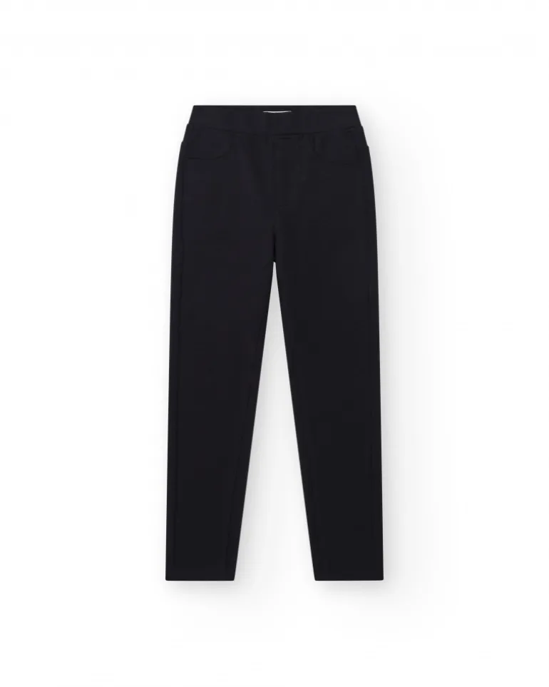 Legging pour fille en noir avec taille élastique.