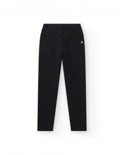 Legging pour fille en noir avec taille élastique.
