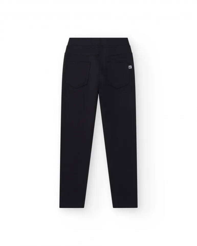Legging pour fille en noir avec taille élastique.