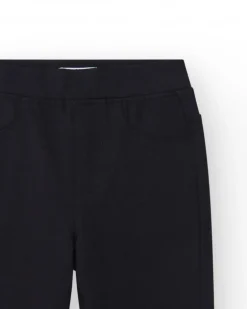 Legging pour fille en noir avec taille élastique.