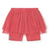 Legging rose pour fille avec jupe en tulle et taille élastique