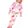 Leggings multicolores pour fille avec imprimé abstrait et taille élastique