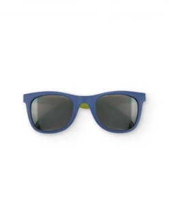 Lunettes de soleil bleu marine pour garçon avec branches vertes