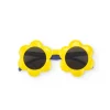 Lunettes de soleil jaunes pour fille en forme de fleur