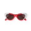 Lunettes de soleil rouges et blanches pour fille