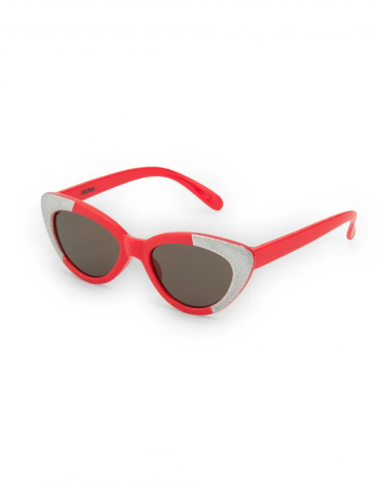 Lunettes de soleil rouges et blanches pour fille