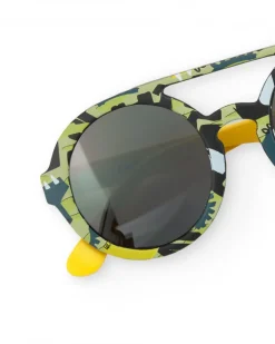Lunettes de soleil vertes pour garçon avec imprimé camouflage