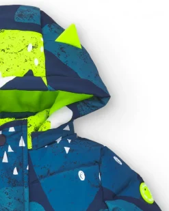 Manteau matelassé à capuche imprimé montagne pour garçon de la collection Freezy