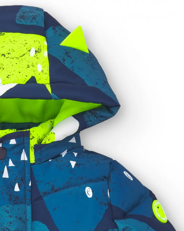 Manteau matelassé à capuche imprimé montagne pour garçon de la collection Freezy