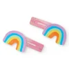 Pack de barrettes pour fille avec arc-en-ciel et paillettes
