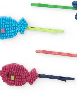 Pack de barrettes pour fille avec poissons colorés