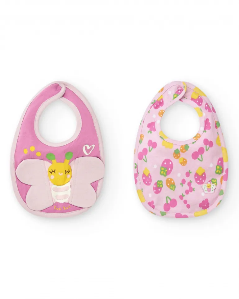 Pack de bavoirs pour fille couleur rose