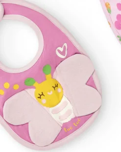 Pack de bavoirs pour fille couleur rose