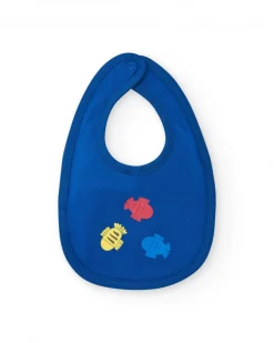 Pack de deux bavoirs pour garçon, un bleu et un blanc