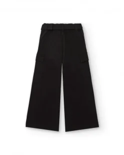 Pantalon cargo noir avec ceinture collection Rebel Dreamers