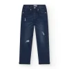 Pantalon en jean bleu foncé pour garçon avec effet usé.