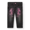 Pantalon fille en jean gris imprimé splash Collection Cosmic girl