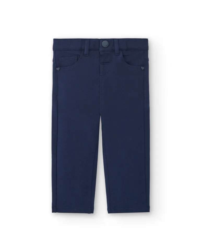 Pantalon garçon basique bleu marine collection Big Brains